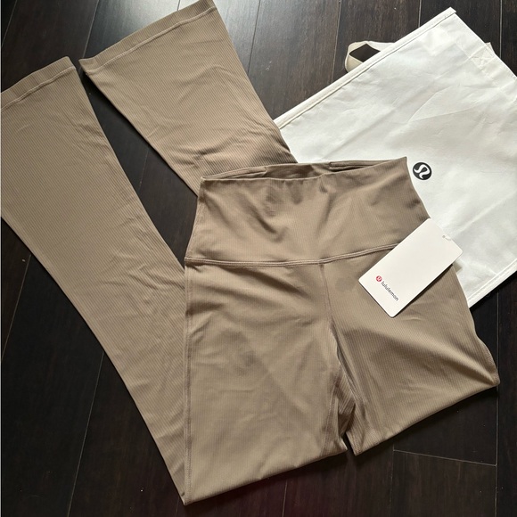 lululemon athletica Pants - LULULEMON ALIGN RIBBED MINI FLARE *REGULAR IN NOMAD SZ 4 NWT